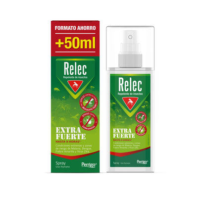 Relec Extra Fuerte Spray Antimosquitos, Repelente de Mosquitos 125ml, Eficaz Contra El Mosquito Tigre, Protección Contra las Picaduras de Mosquitos en Condiciones Extremas y Zonas Tropicales