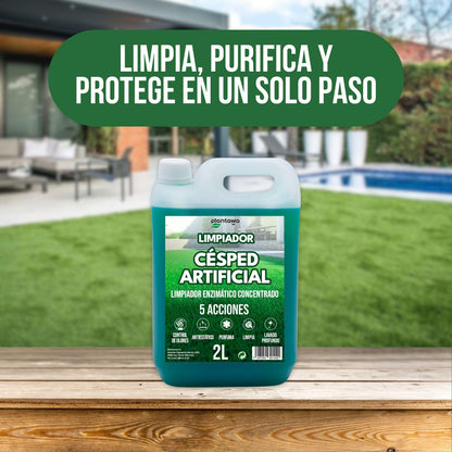PLANTAWA Limpiador Césped Artificial 2L | Limpia Césped Artificial y Setos | Aroma Fresco y Limpieza Profunda | Multiacción: Control de Olores, Antiestático, Perfume Duradero