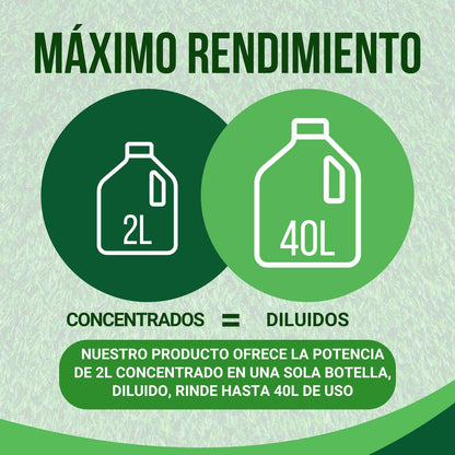 PLANTAWA Limpiador Césped Artificial 2L | Limpia Césped Artificial y Setos | Aroma Fresco y Limpieza Profunda | Multiacción: Control de Olores, Antiestático, Perfume Duradero