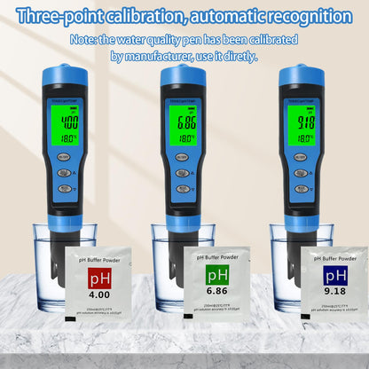 Ueomul Medidor pH Digital 4 EN 1 con TDS EC Temperatura, pH Meter Piscina Alta Precisión 0.01 Resolución, Impermeable IP67 pH Tester Agua con Compensación Automática de Temperatura