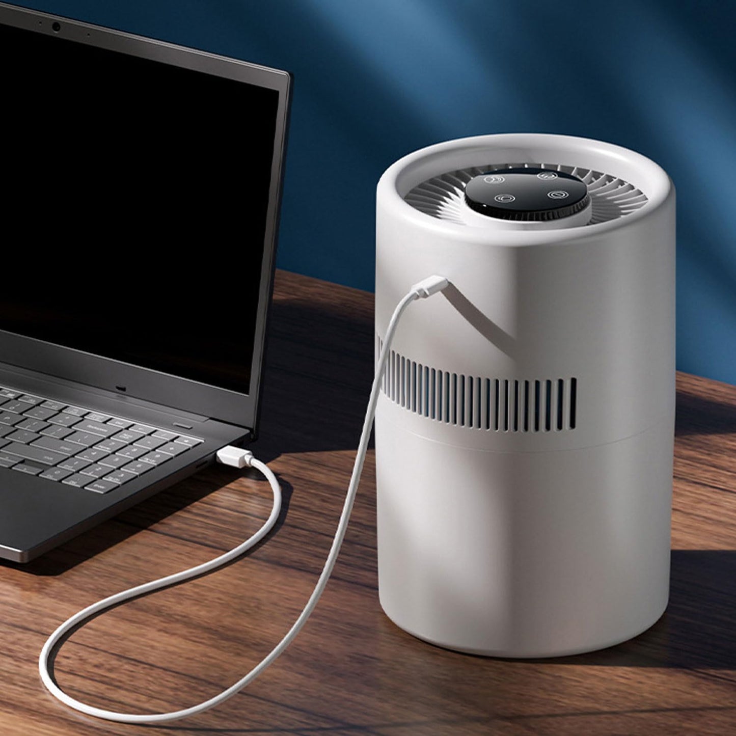Combo de Purificador de Aire y Humidificador 2 en 1, Purificador de Aire de 5 W con Humidificador, Fácil de Llenar y Limpiar, Limpiador de Aire Silencioso de Escritorio con
