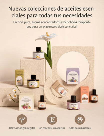 SenseFlow Difusor Aceites Esenciales Difusor de Aromas Smart Wi-Fi SF101S -Ultrasónico Sin Agua, 100 % Vegetal, Aromaterapia120 Días, para Hogar, Hotel y Estudio hasta 100 ㎡ - Sándalo Australiano