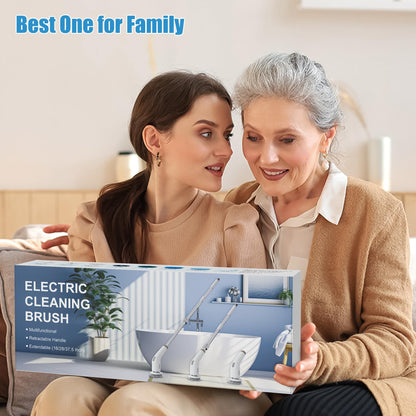 GeeSoul Cepillo de limpieza eléctrico giratorio 13 en 1, gran potencia con 2 velocidades ajustables, cepillo limpiador de ducha para baño, bañera, inodoro, cocina, regalos para abuela