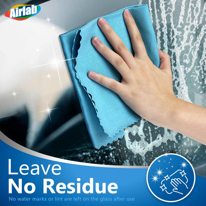 Airlab 8X Bayeta Cristales Sin Pelusa, Paños Magicos Limpiacristales, Ballets de Microfibra, Paños de Limpieza para Coches Ventanas, Trapos Abrillantador para Espejos Hogar Bar Cocina Vajilla, 40x30cm