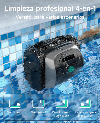 WYBOT C1 Robot Limpiafondos Piscina con Planificación Inteligente de Rutas, Limpieza Automática para Fondo/Paredes/Línea de Agua, Triple Motor Mejorado Que Funciona Durante 150 mins, hasta 150㎡