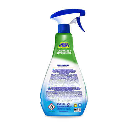 Asevi Limpiador Multiusos y Cristales - Limpia y Abrillanta - Gran Variedad de Superficies - Sin Rastro de Manchas - Secado Rápido - Aroma Fresco - Fácil Aplicación - Con Spray - Envase de 750 ml