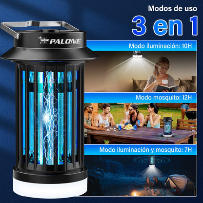 PALONE Lampara Antimosquitos IluminacióN Recargable Atrapa Moscas Atrapa Mosquitos USB LED Potente, Adecuado para Dormitorio, JardíN, Camping, Interior y Exterior.