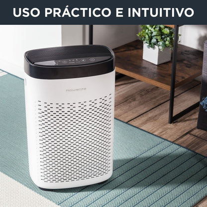 Rowenta Pure Air Essential PU2530 purificador de aire con prefiltro, filtro de carbón activo y filtro de partículas finas, 3 velocidades, modo Silencio, indicador de cambio de filtro y temporizador