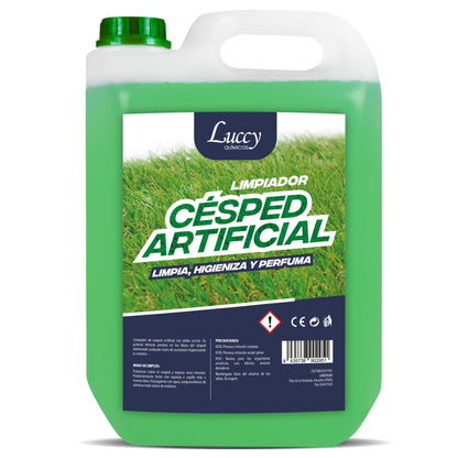 LUCCY Higienizador Césped Artificial 5 litros | Limpiador para Césped Artificial Triple Acción, Higienizador Concentrado, Control de Olores