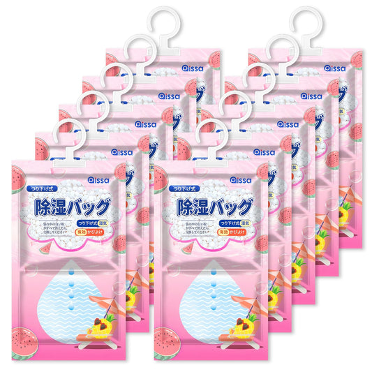 Gerbala Bolsas Antihumedad, 10 Pack Deshumificadores de Humedad Colgante Eliminar los Olores e Quita Humedad Bolsitas Antihumedad Deshumidificador Visible Absorbe Humedad para Armario, Sótano, Coche