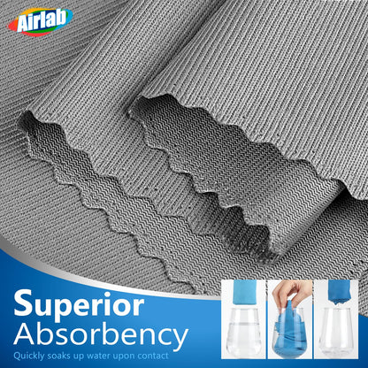 Airlab 8X Bayeta Cristales Sin Pelusa, Paños Magicos Limpiacristales, Ballets de Microfibra, Paños de Limpieza para Coches Ventanas, Trapos Abrillantador para Espejos Hogar Bar Cocina Vajilla, 40x30cm